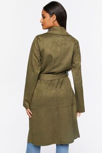 Faux Suede Trench Coat, image 4