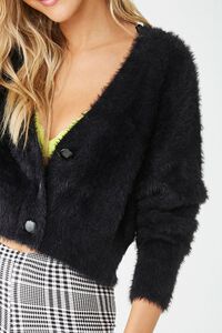 Fuzzy Button-Front Cardigan, image 5
