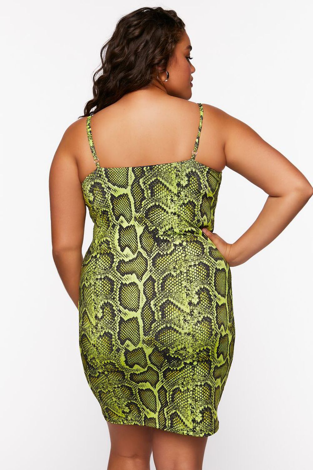 Plus Size Snakeskin Print Mini Dress, image 3