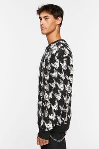 BLACK/WHITE Houndstooth Drop-Sleeve Sweater, image 6