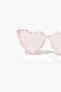 PINK/PINK Polka Dot Heart-Shaped Sunglasses, image 5