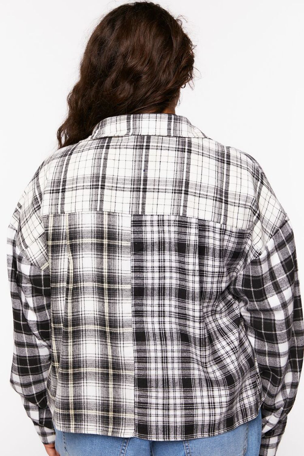 Plus Size Reworked Plaid Flannel Shirt, image 3
