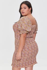 PINK/MULTI Plus Size Floral Print Dress, image 2