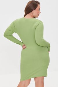 GREEN Plus Size Bodycon Mini Dress, image 3