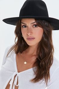 BLACK Braided Tassel-Trim Cowboy Hat, image 4