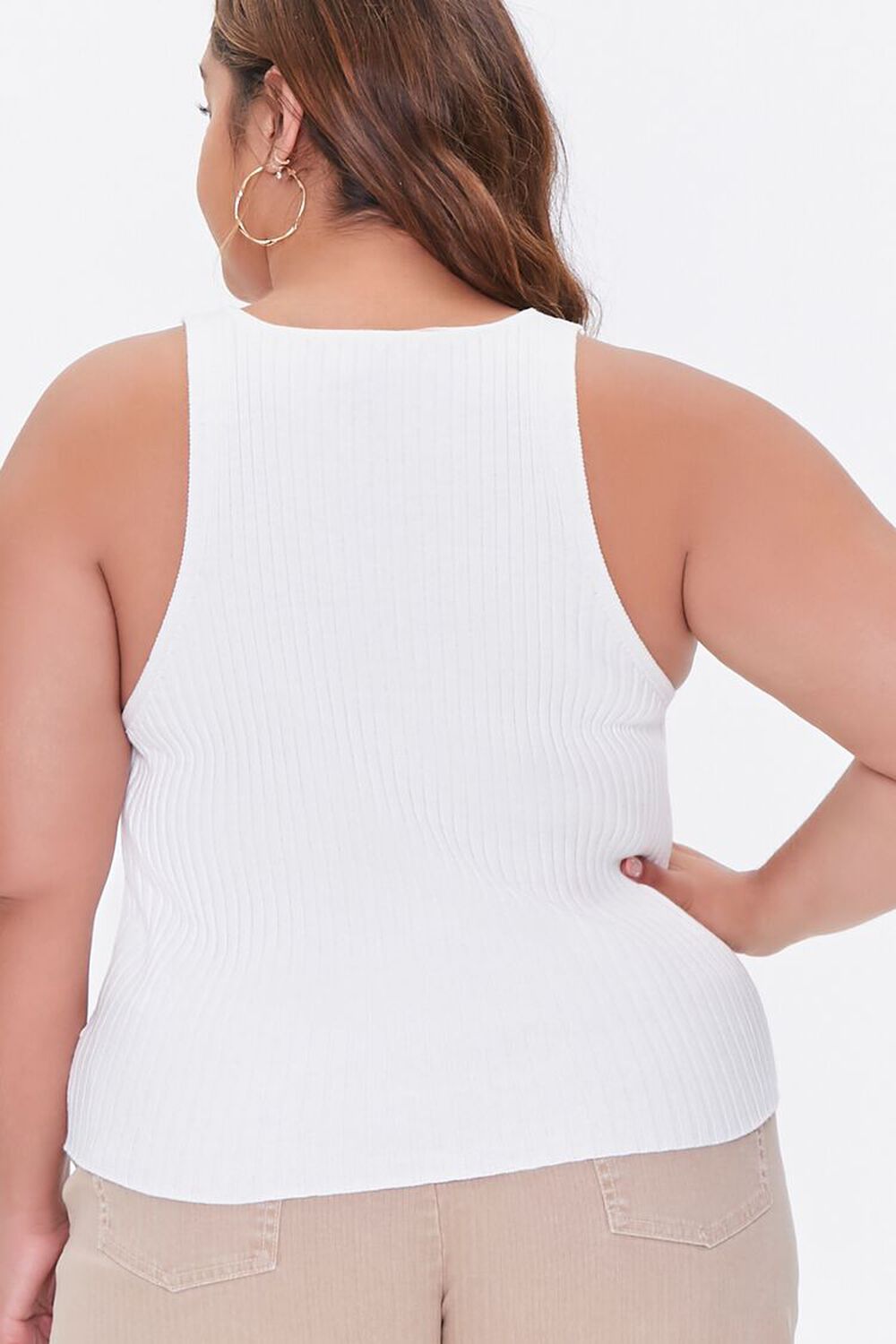 IVORY Plus Size Sweater-Knit Tank Top, image 3