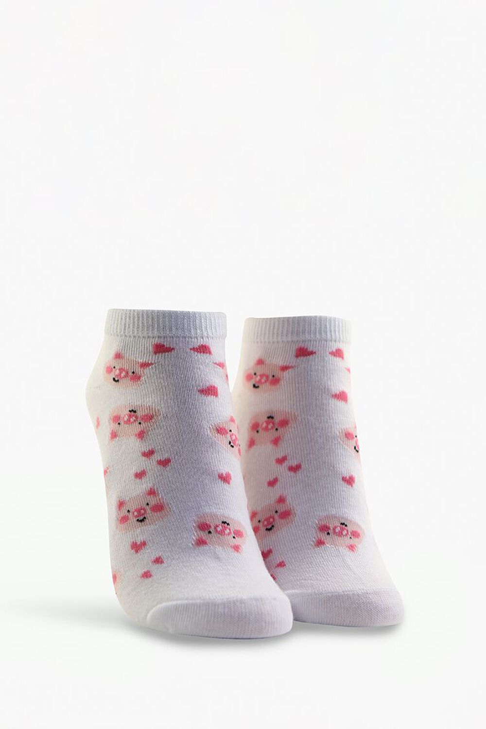 WHITE/MULTI Pig Print Ankle Socks, image 1