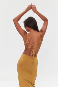 CIGAR Lace-Back Bodycon Midi Dress, image 3