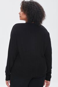 BLACK Plus Size Dolman-Sleeve Top, image 3