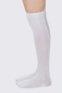 CREAM Ribbed Over-the-Knee Socks, image 2