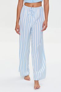IVORY/SKY BLUE Striped Pajama Pants, image 2