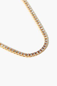 GOLD/CLEAR Men Box Chain Necklace, image 1