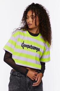 GREEN/MULTI Goosebumps Graphic Cropped Tee, image 2