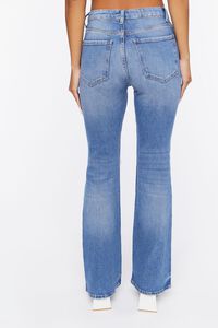 MEDIUM DENIM Hemp 10% Distressed Flare Jeans, image 4