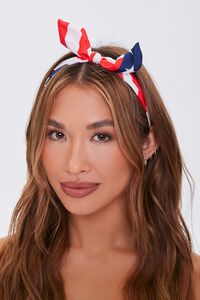 American Flag Knotted Bow Headband, image 1
