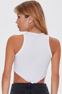 WHITE/MULTI NYC Embroidered Graphic Crop Top, image 3