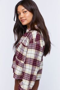 Cropped Plaid Flannel Shirt, image 2