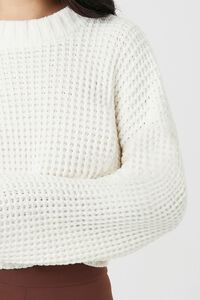 VANILLA Cropped Waffle Knit Sweater, image 5
