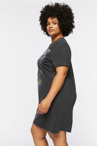 BLACK/MULTI Plus Size Wild Spirit Graphic T-Shirt Dress, image 3
