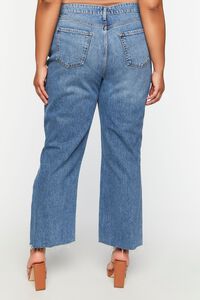MEDIUM DENIM Plus Size 90s-Fit Distressed Jeans, image 3