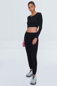 BLACK Active High-Rise Joggers, image 5
