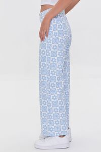 BLUE/WHITE Checkered Happy Face Jeans, image 3