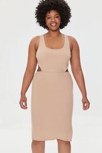 Plus Size Cutout Midi Dress, image 1