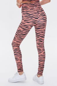 ROSE/BLACK Active Tiger Striped Leggings, image 4