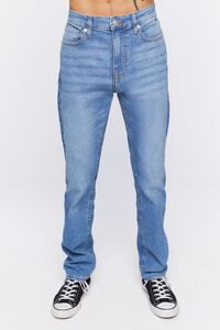 MEDIUM DENIM Slim-Fit Whiskered Jeans, image 2