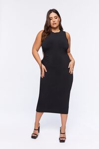 BLACK Plus Size Cutout Midi Dress, image 4