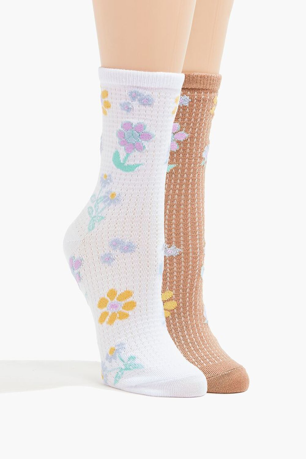 Floral Print Crew Sock Set, image 1