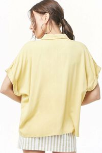 YELLOW Dolman Button-Front Top, image 3