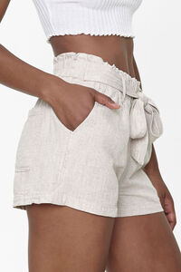 Tie-Waist Paperbag Shorts, image 3