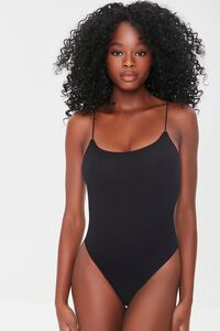 BLACK Seamless Ribbed Bodysuit, image 5