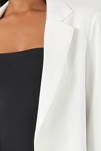 WHITE Open-Front Notched Blazer, image 5