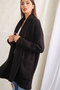 BLACK Open-Front Cardigan Sweater, image 1