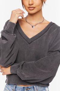 CHARCOAL French Terry Mineral Wash Pullover, image 5