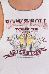 WHITE/MULTI Rock & Roll Tour Graphic Tank Top, image 5