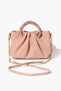 PINK Twisted Faux Leather Crossbody Bag, image 4