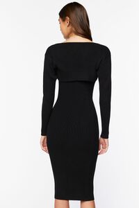BLACK Sweater-Knit Midi Dress & Shrug Set, image 3