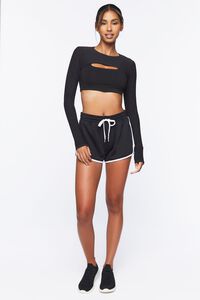 BLACK Active Seamless Super Cropped Top, image 4