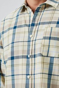 TAUPE/MULTI Plaid Linen-Blend Shirt, image 5