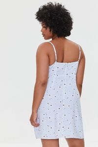 BLUE/MULTI Plus Size Floral Print Mini Dress, image 3