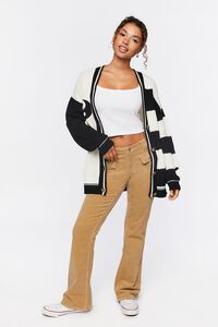BLACK/WHITE Yin Yang Colorblock Cardigan Sweater, image 4