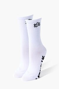 WHITE Embroidered Airwalk Crew Socks, image 2