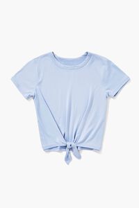 BLUE Girls Knotted-Front Tee (Kids), image 1