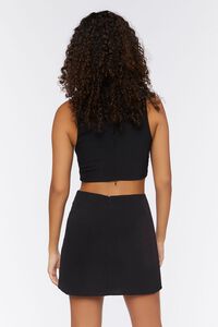 BLACK Crop Top & Mini Skirt Set, image 3