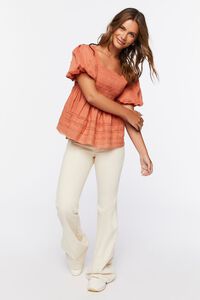 RUST Tiered Puff Sleeve Top, image 4