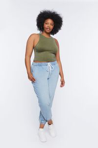 CYPRESS  Plus Size Ribbed Cropped Tank Top, image 4