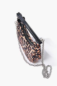 BLACK/TAN Leopard Print Nylon Crossbody Bag, image 2